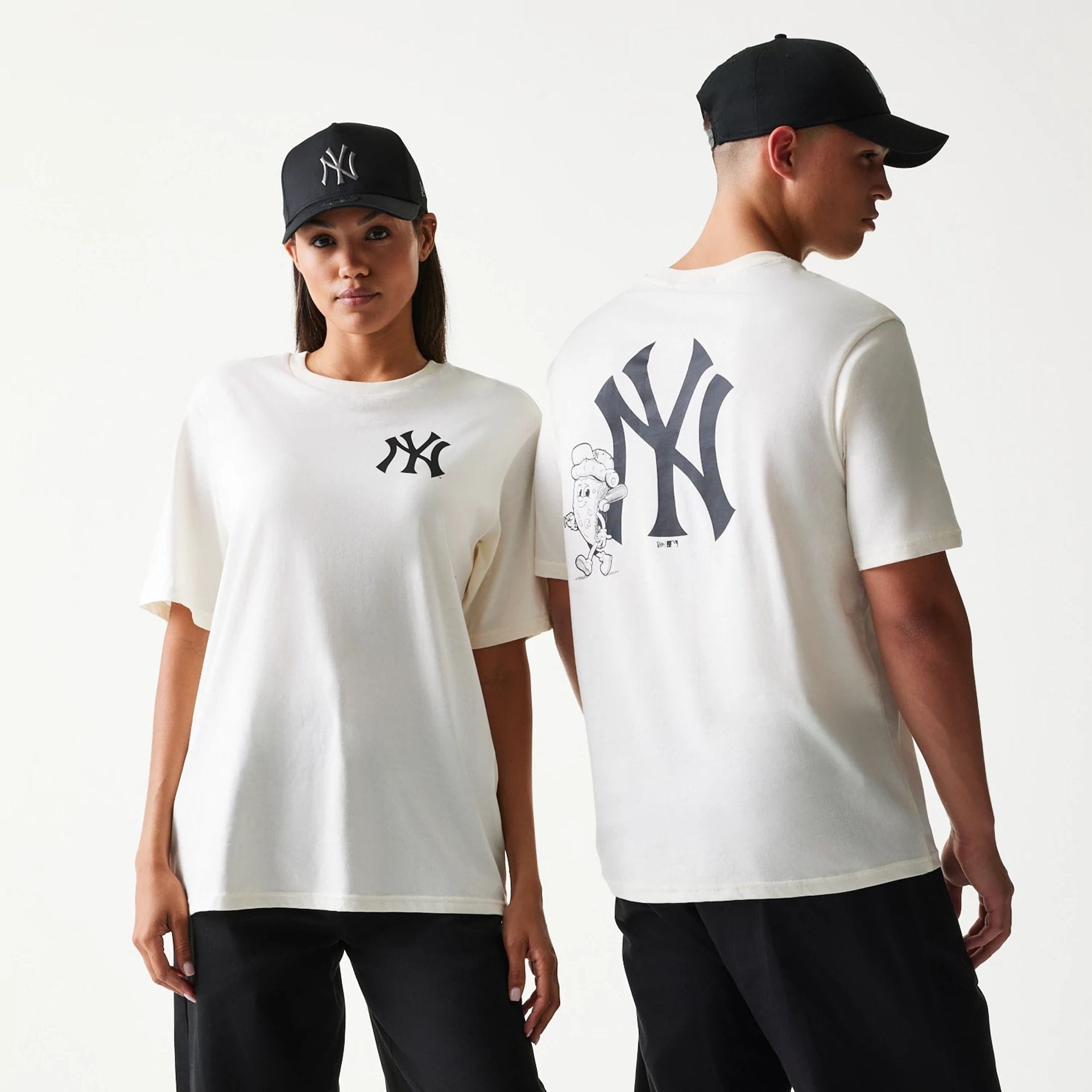 New York Yankees MLB Food Graphic Open White T-Shirt-kentox