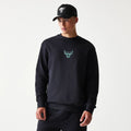 Chicago Bulls NBA Black Oversized Crew Neck Sweater-kentox
