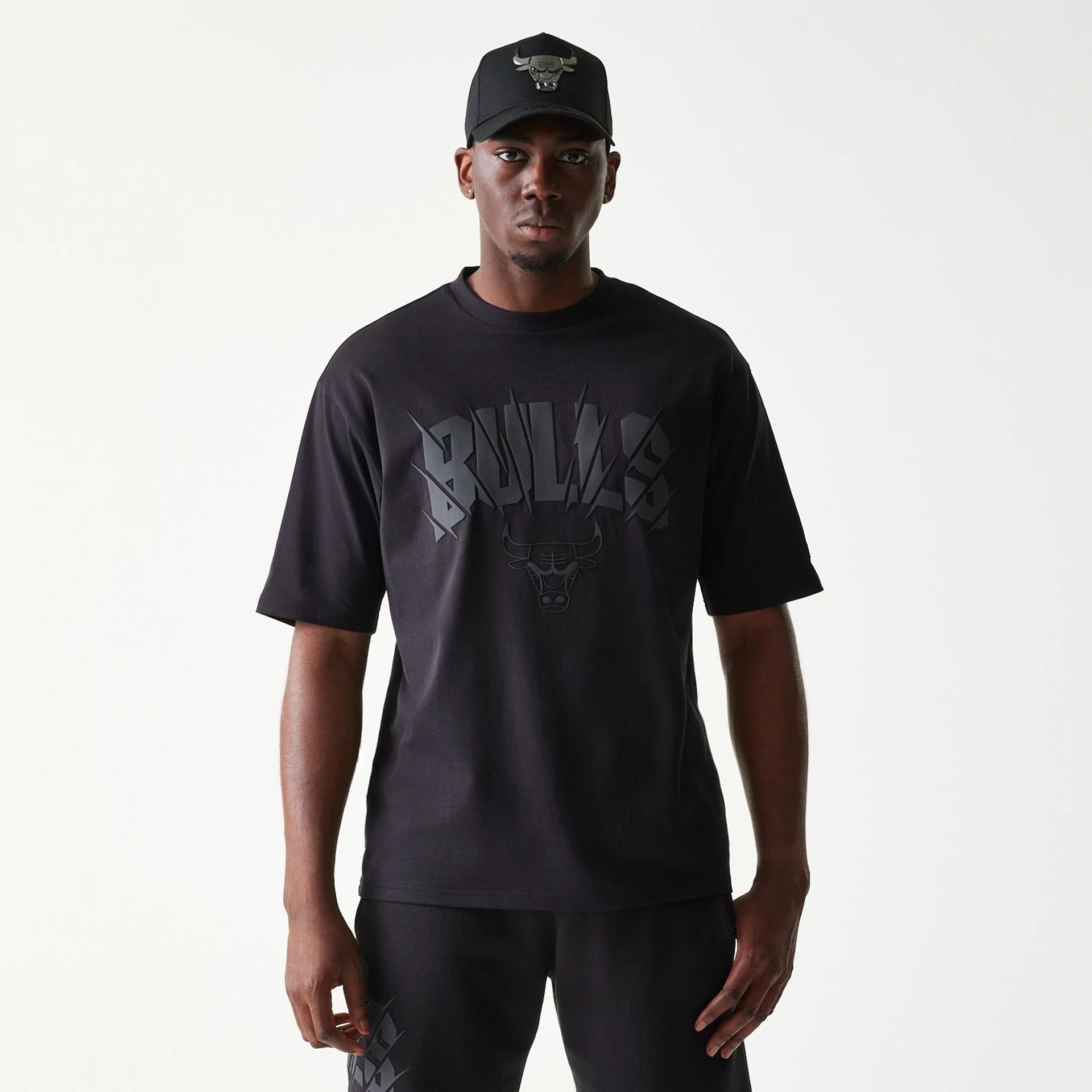 Chicago Bulls NBA Black Oversized T-Shirt-kentox