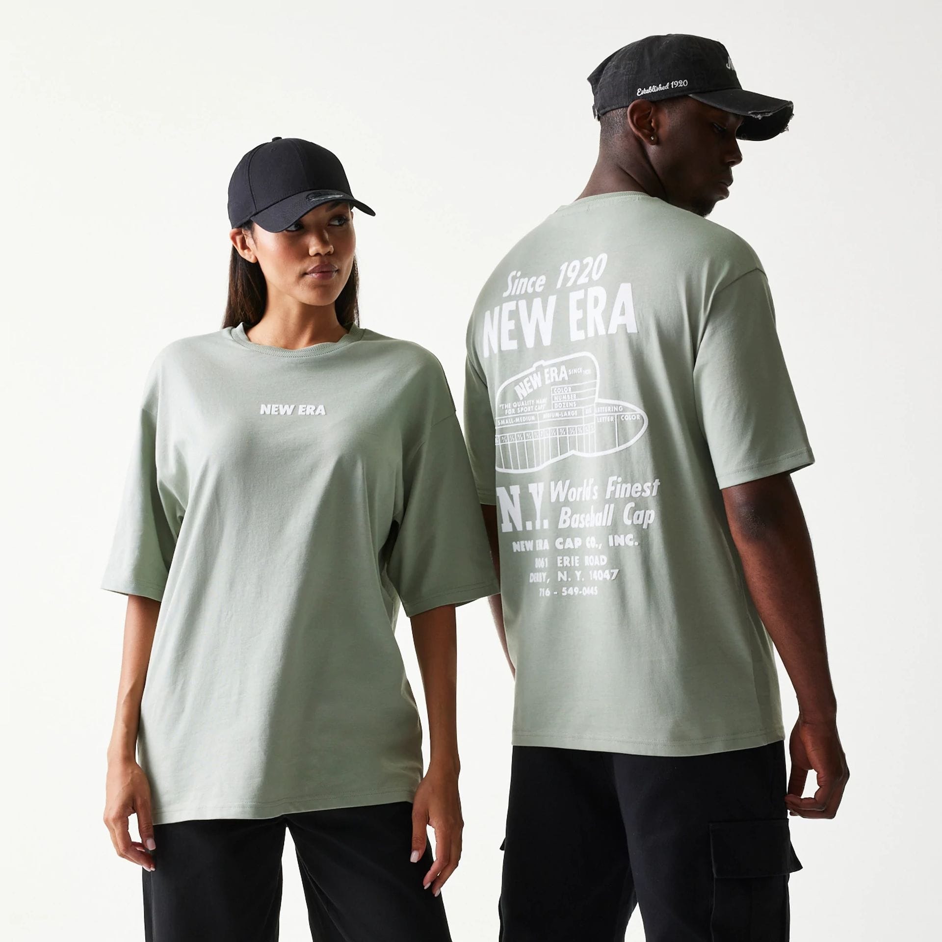 New Era Graphic Pastel Green Oversized T-Shirt-kentox