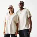 New Era Script Light Beige T-Shirt-kentox