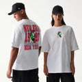 New Era Baseball Cat Character Graphic White Oversized T-Shirt-kentox