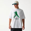 New Era Baseball Player Graphic White Oversized T-Shirt-kentox