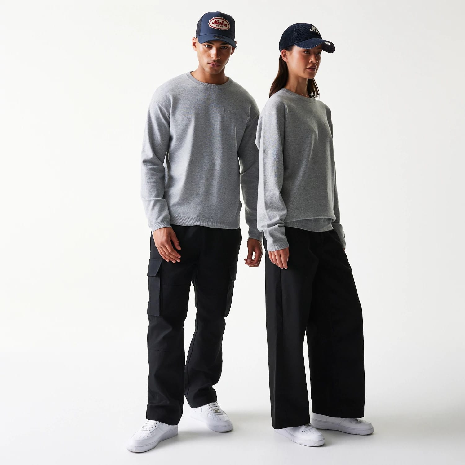 New Era Essential Flag Grey Knitted Sweater-kentox