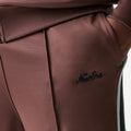 New Era Script Brown Straight Leg Joggers-kentox