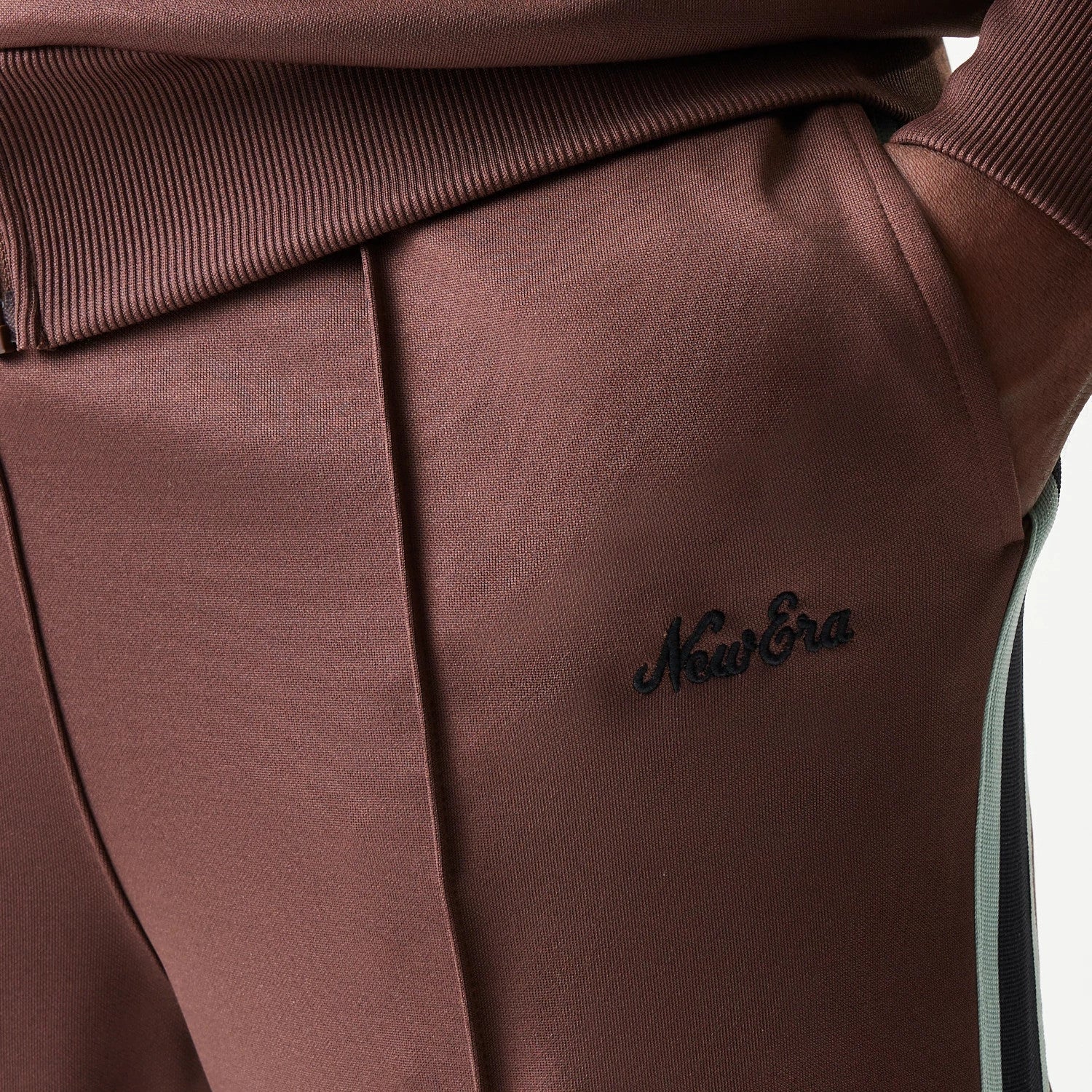 New Era Script Brown Straight Leg Joggers-kentox