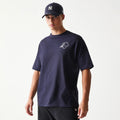 New York Yankees MLB Baseball Graphic Navy Oversized T-Shirt-kentox