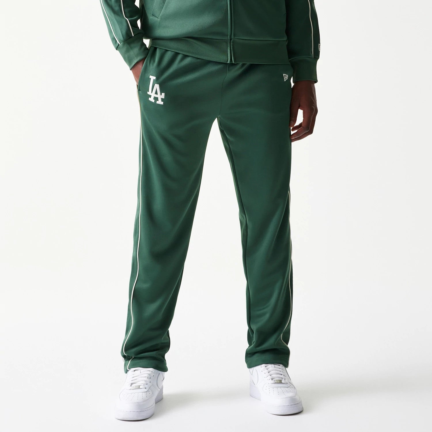LA Dodgers MLB Piping Dark Green Straight Leg Joggers-kentox