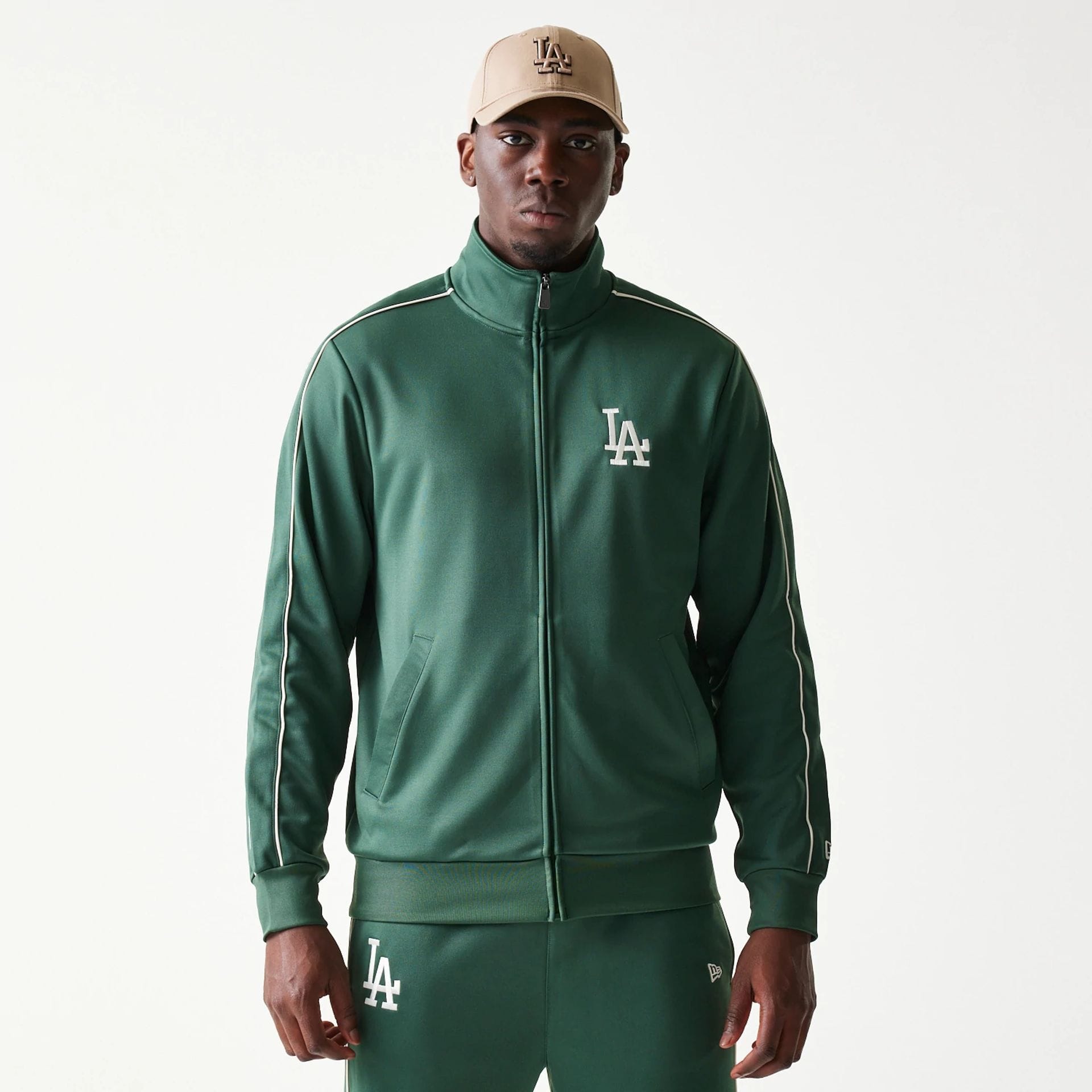LA Dodgers MLB Piping Dark Green Track Jacket-kentox