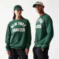 New York Yankees MLB Graphic Dark Green Oversized Crew Neck Sweater-kentox