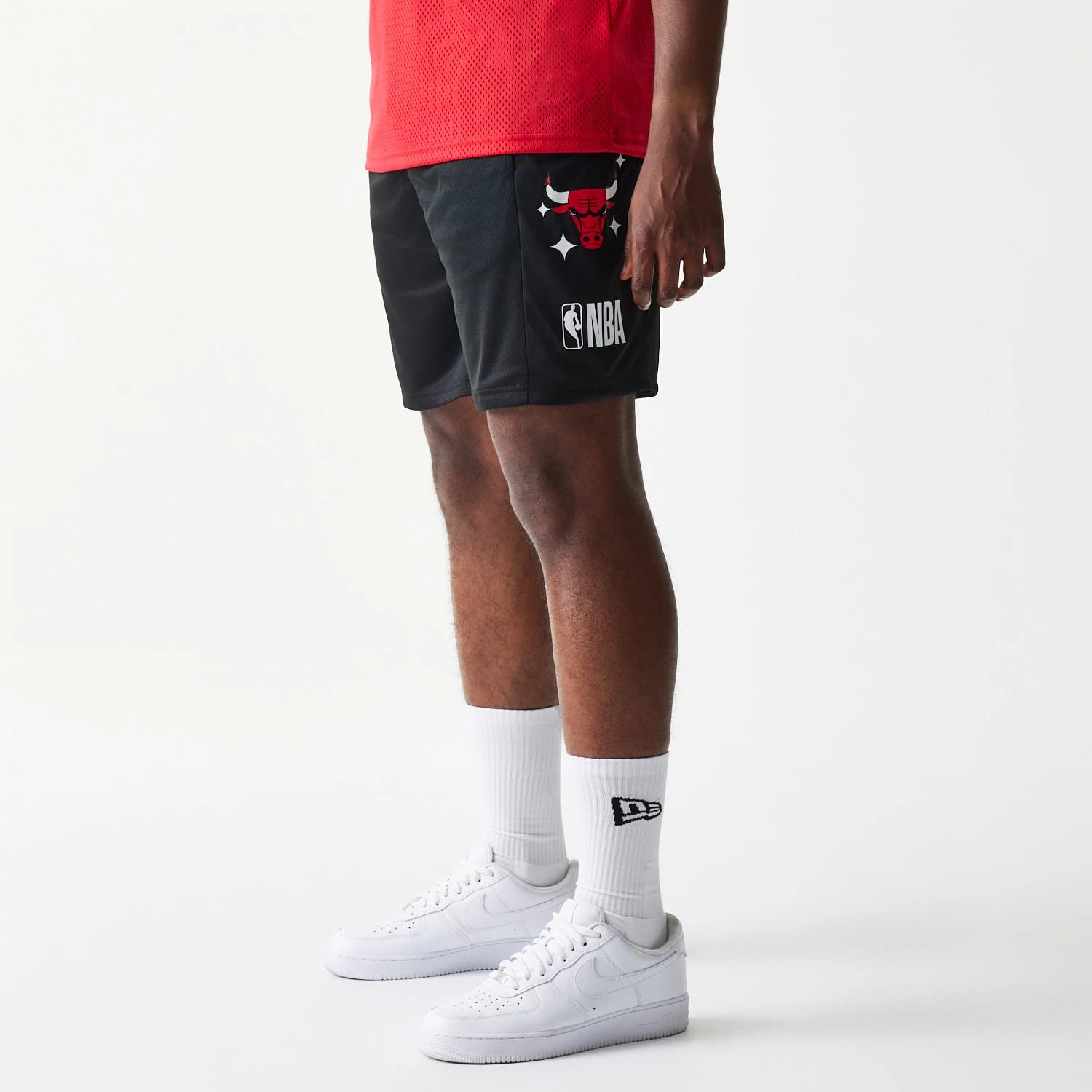 Chicago Bulls NBA Mesh Black Shorts-kentox