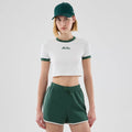 Womens New Era White Cropped Slim T-shirt-kentox
