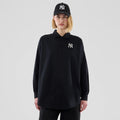 New York Yankees Womens MLB Shirt Black Long Sleeve Shirt-kentox