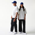 New Era Script White Oversized T-Shirt-kentox