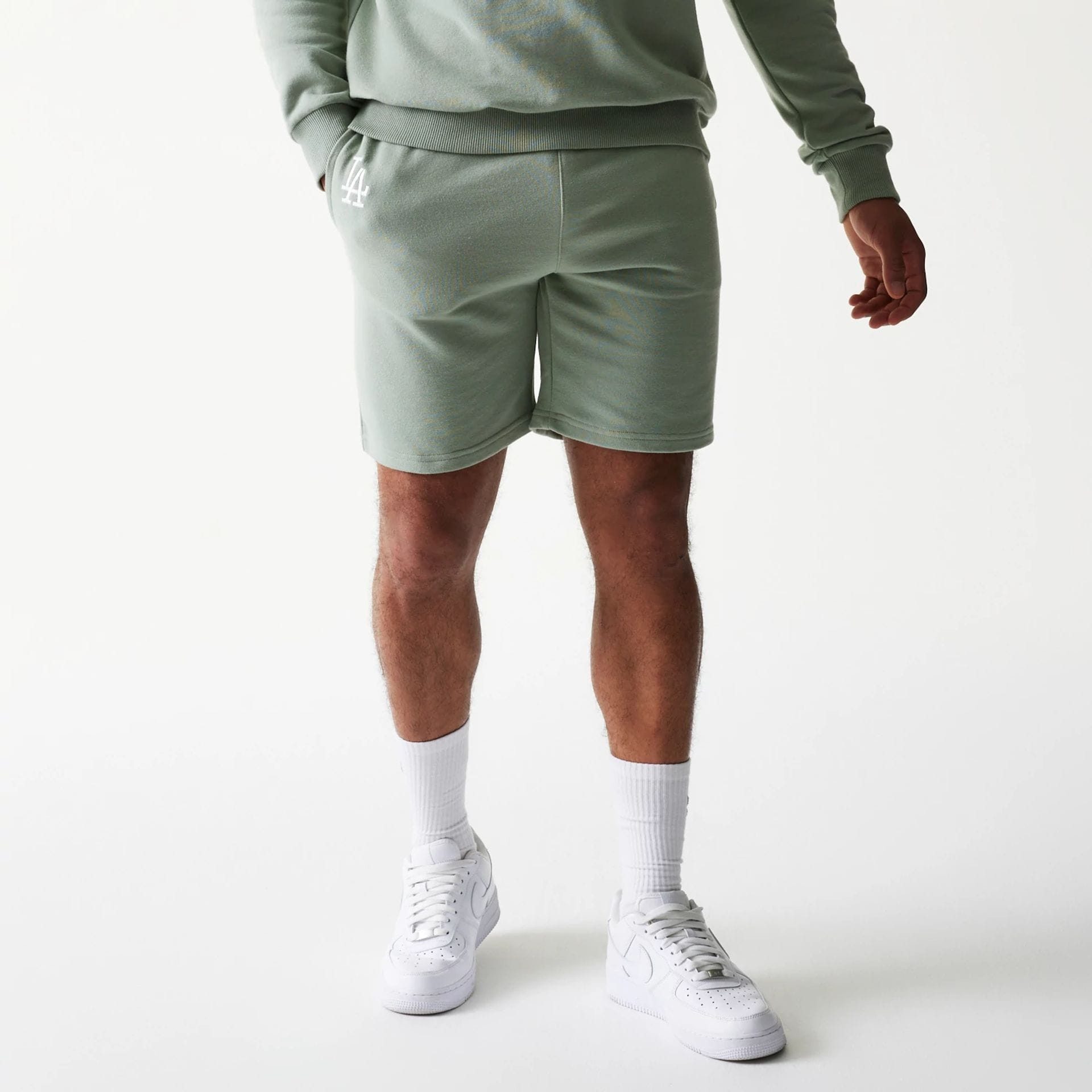 LA Dodgers MLB League Essential Midi Pastel Green Shorts-kentox
