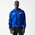 Red Bull Racing Graphic Blue Dropped Shoulder Full Zip Hoodie-kentox