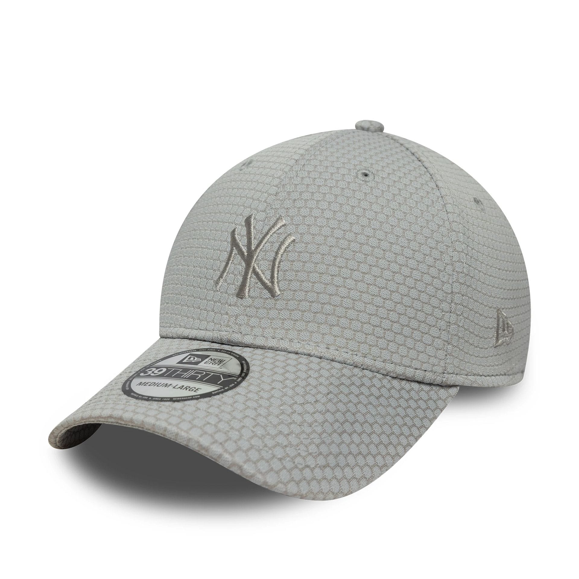 New York Yankees MLB Mesh Grey 39THIRTY Stretch Fit Cap-kentox