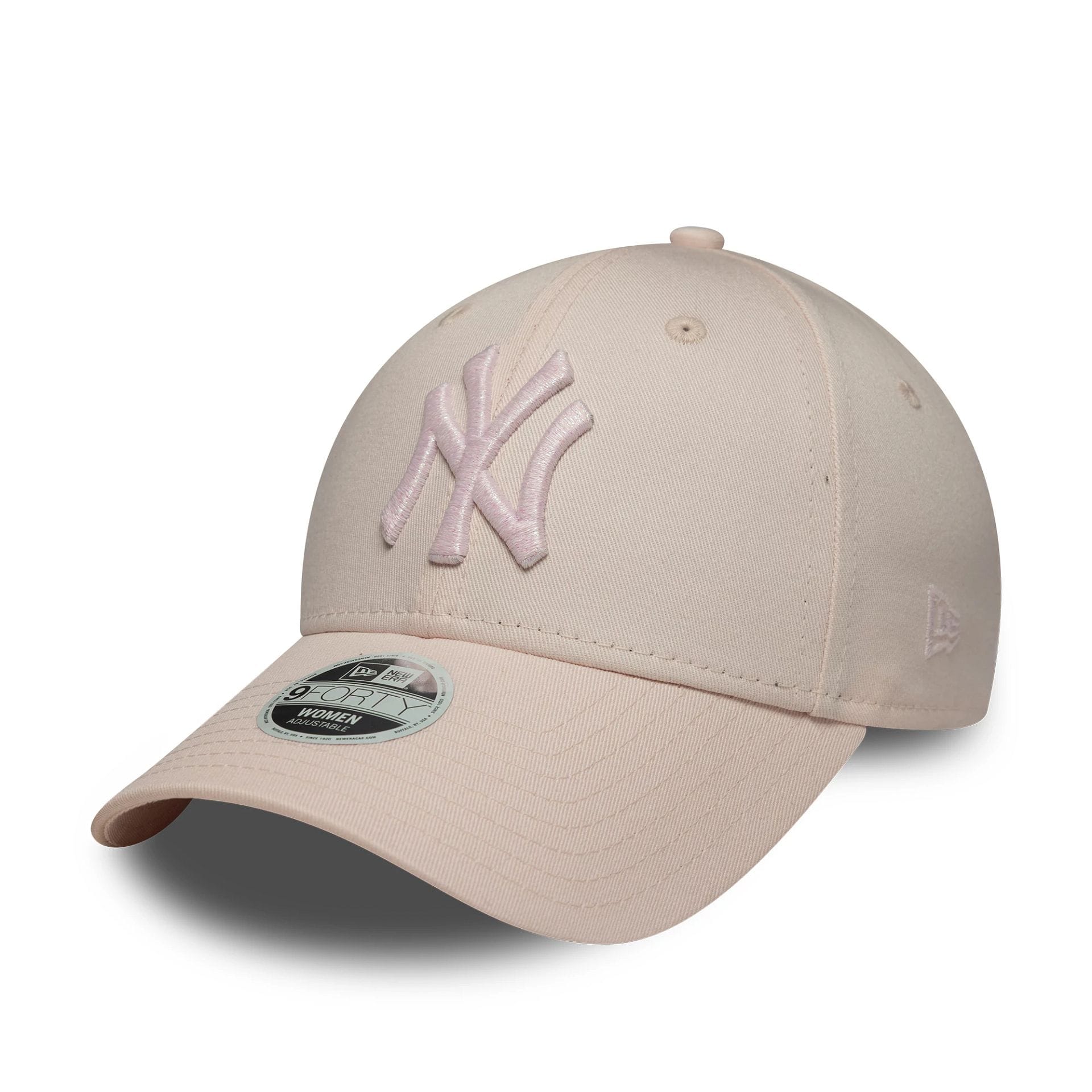 New York Yankees Womens MLB Metallic Logo Pastel Pink 9FORTY Cap-kentox