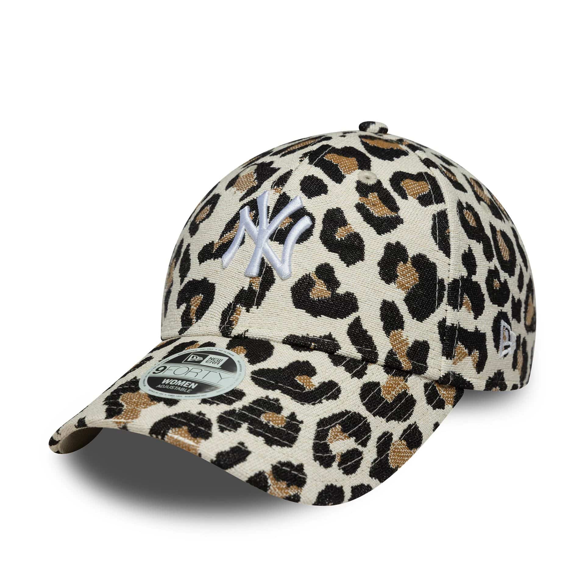 New York Yankees Womens MLB Leopard Midi Light Beige 9FORTY Cap-kentox