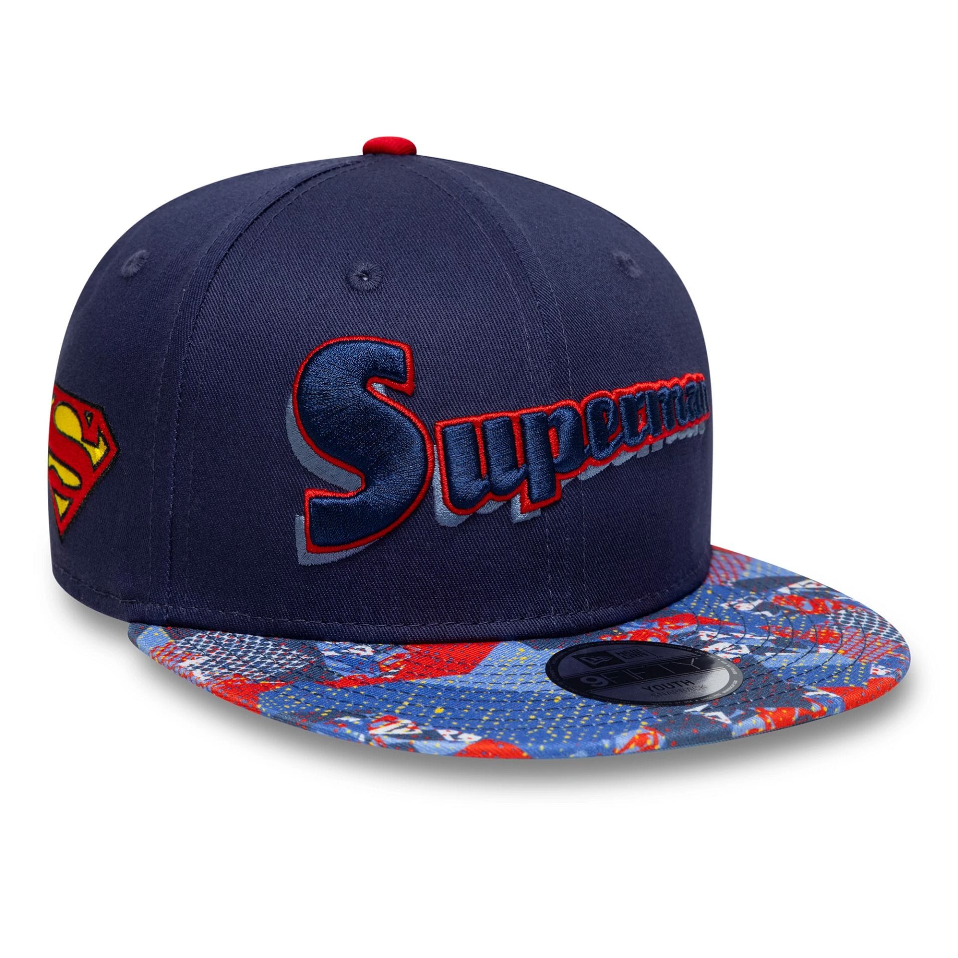 Youth DC Superman Navy 9FIFTY Snapback Cap-kentox