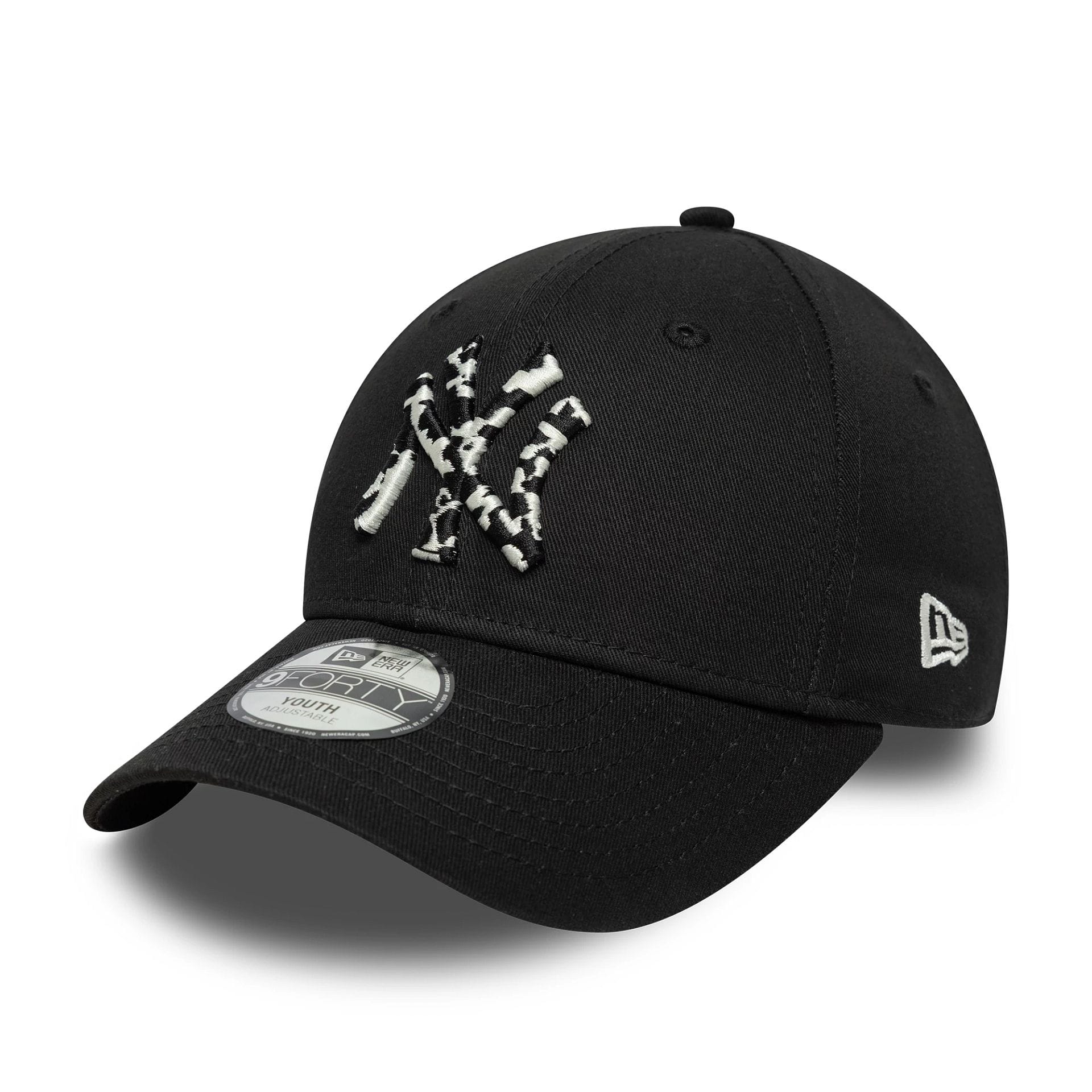 New York Yankees Youth MLB Animal Infill Black 9FORTY Cap-kentox