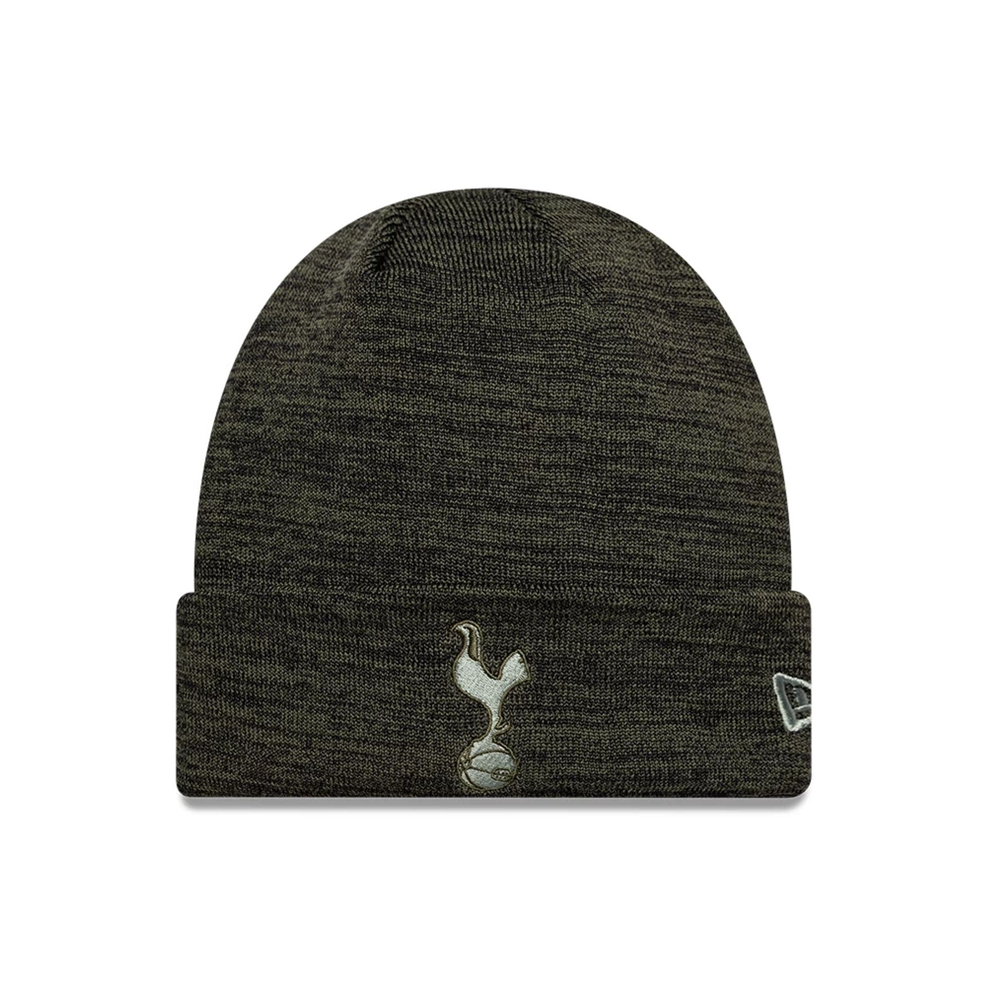 Tottenham Hotspur FC Dark Green Marl Cuff Knit Beanie Hat-kentox