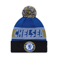 Chelsea FC Lion Crest Blue Bobble Knit Beanie Hat-kentox