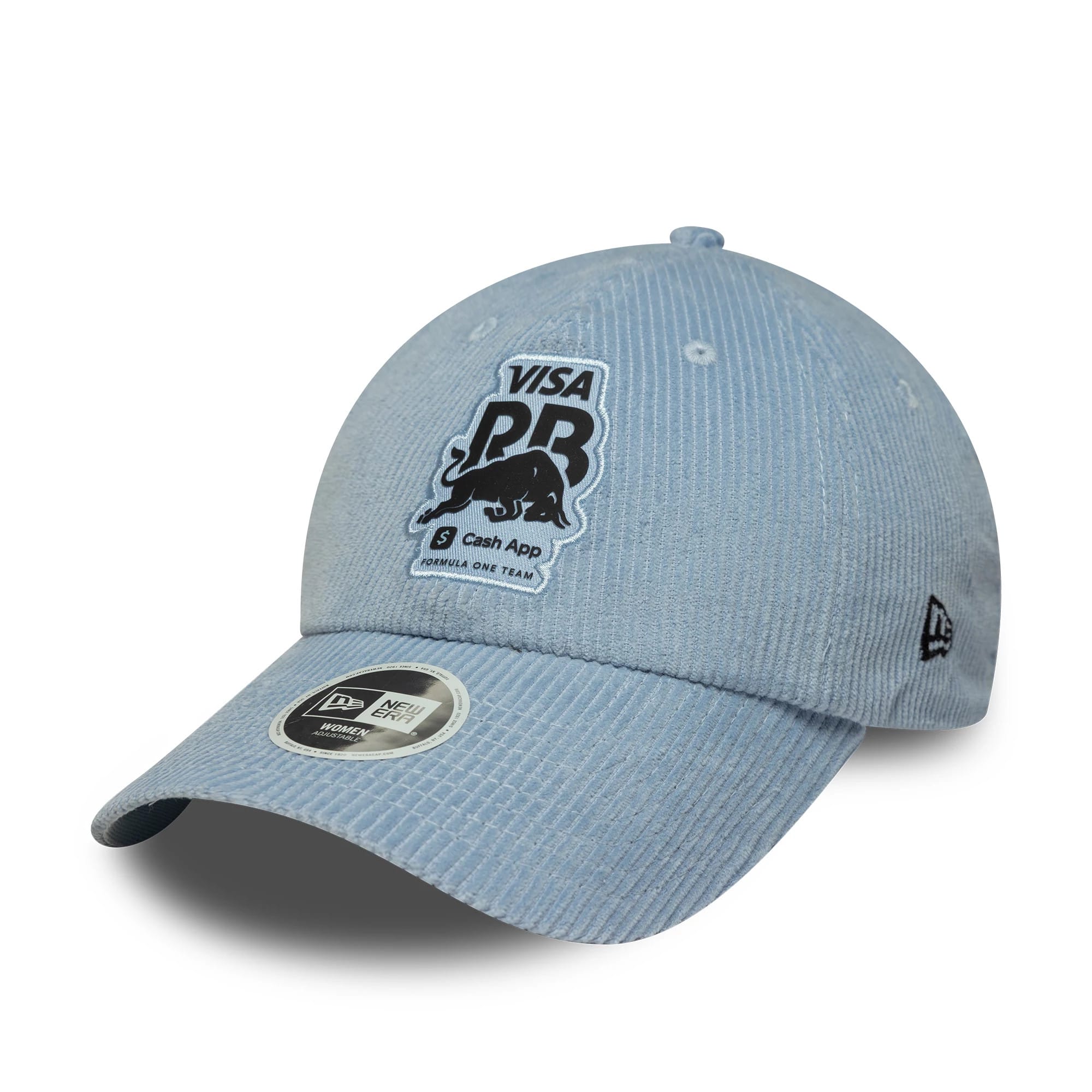 Visa Cash App Racing Bulls Womens Pastel Blue Cord Pony Tail Cap-kentox