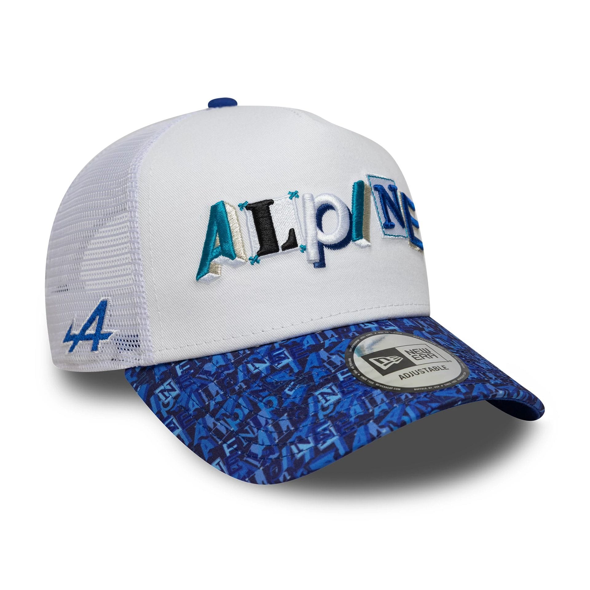 Alpine Racing All Over Print White 9FORTY A-Frame Trucker Cap-kentox