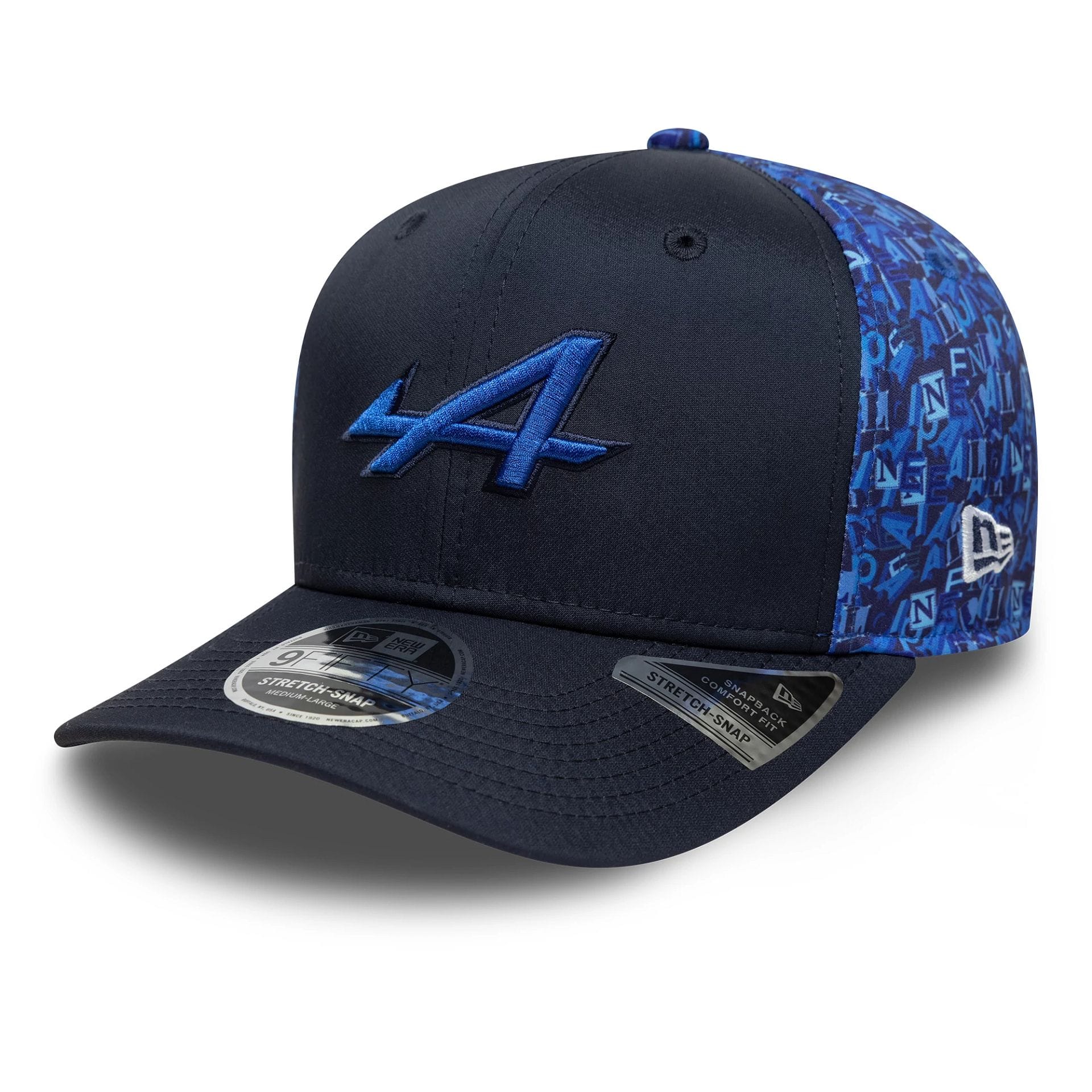 Alpine Racing All Over Print Navy 9FIFTY Stretch Snap Cap-kentox