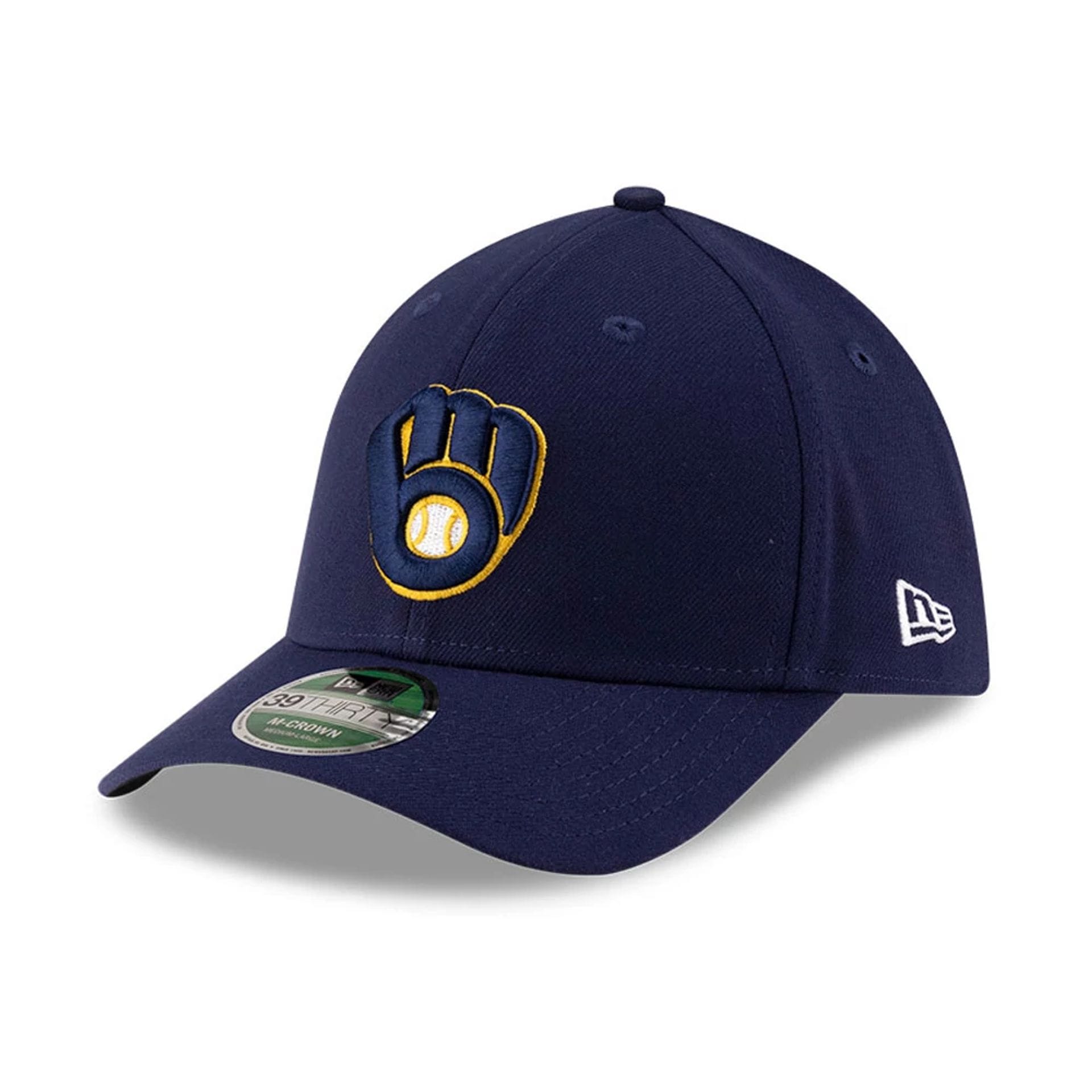 Milwaukee Brewers MLB Player Replica Navy 39THIRTY M-Crown Stretch Fit Cap-kentox