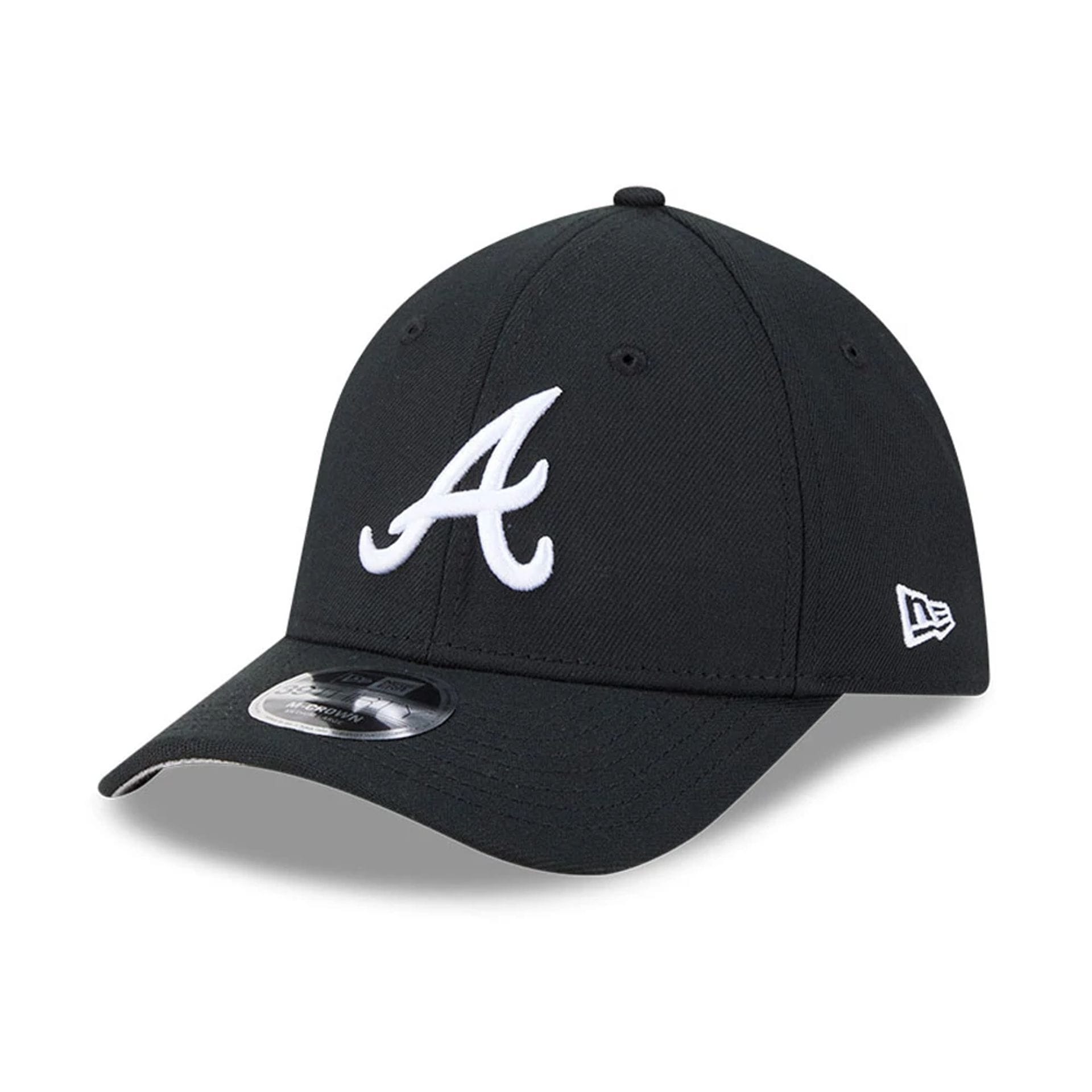 Atlanta Braves MLB Black 39THIRTY M-Crown Stretch Fit Cap-kentox