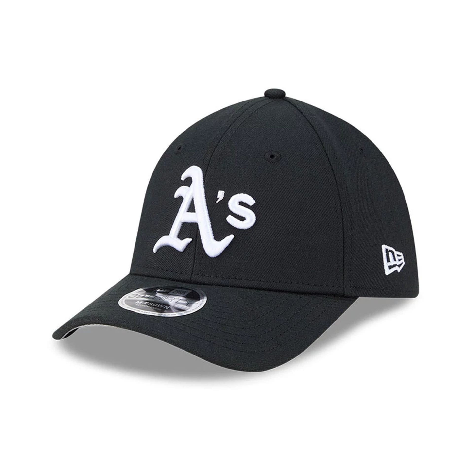 Athletics MLB Black 39THIRTY M-Crown Stretch Fit Cap-kentox