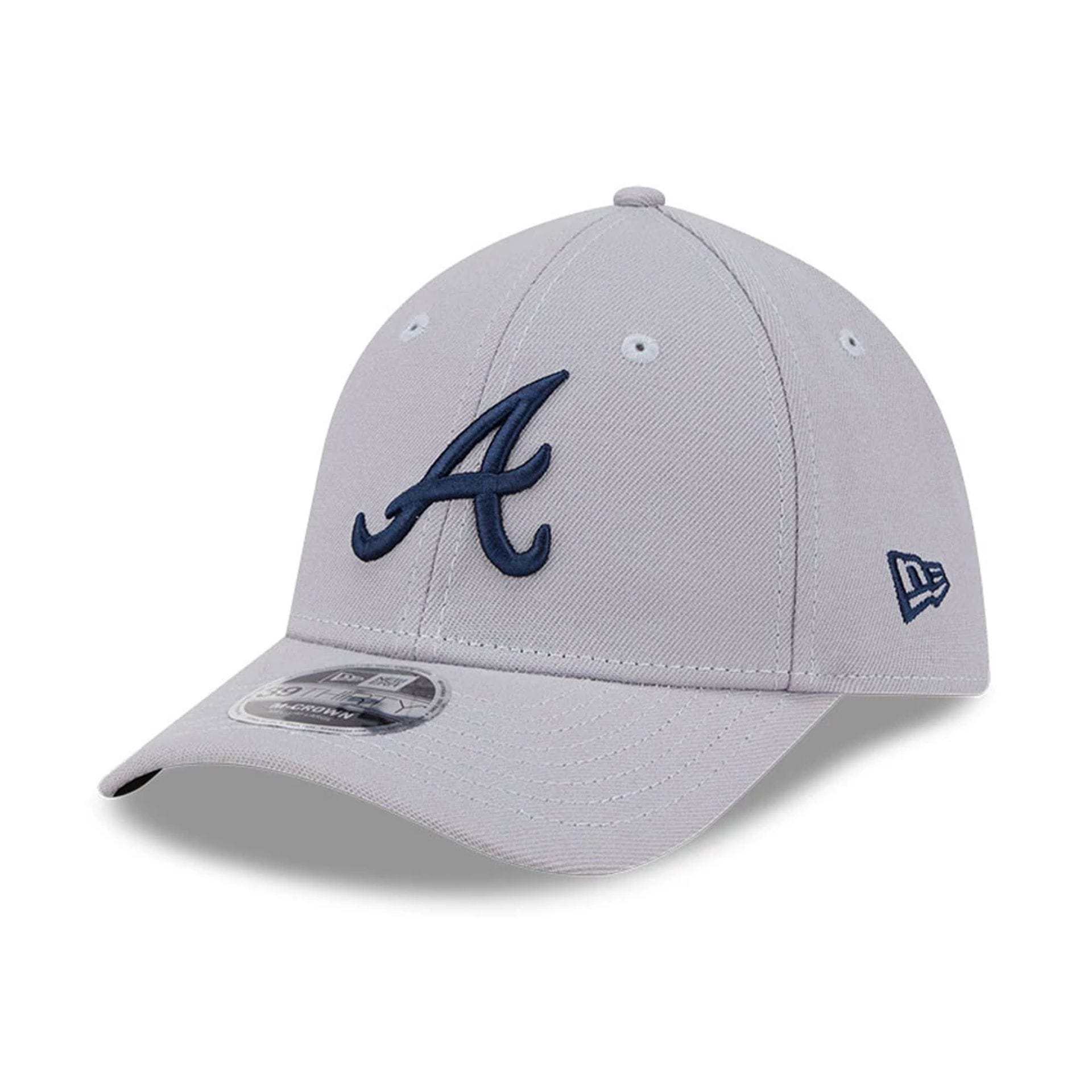 Atlanta Braves MLB Grey 39THIRTY M-Crown Stretch Fit Cap-kentox