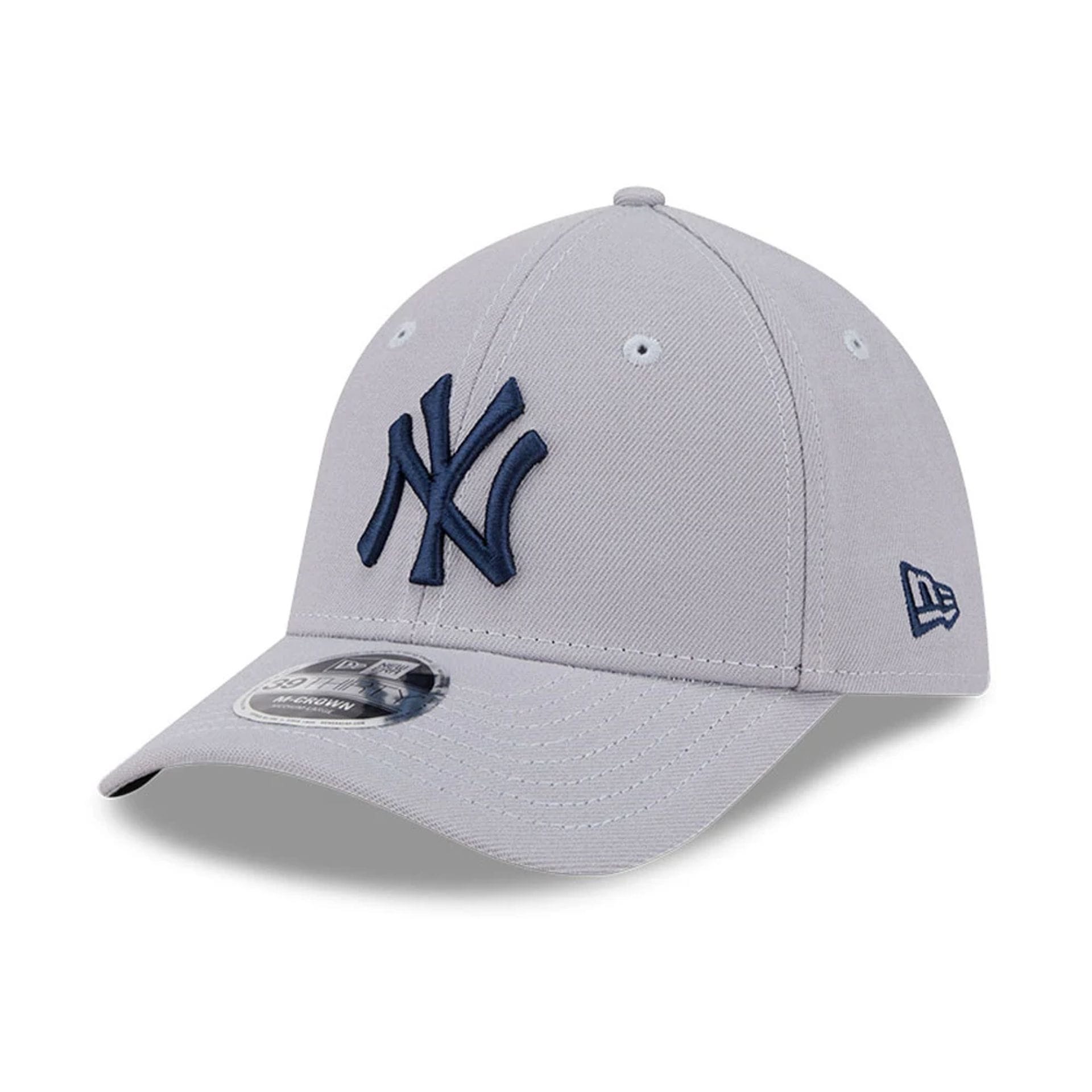 New York Yankees MLB Grey 39THIRTY M-Crown Stretch Fit Cap-kentox