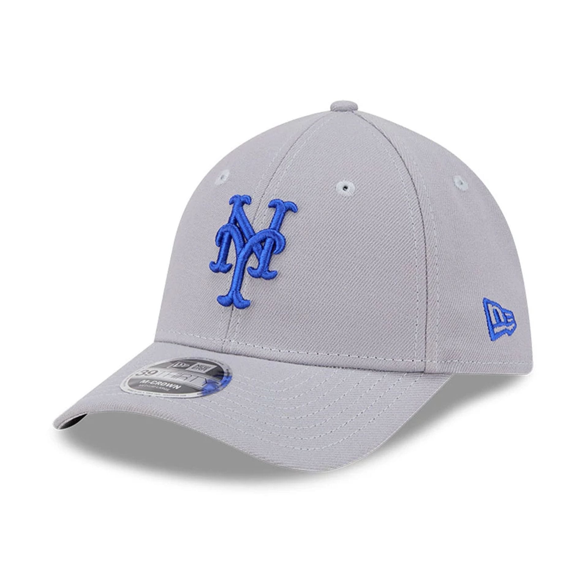 New York Mets MLB Grey 39THIRTY M-Crown Stretch Fit Cap-kentox