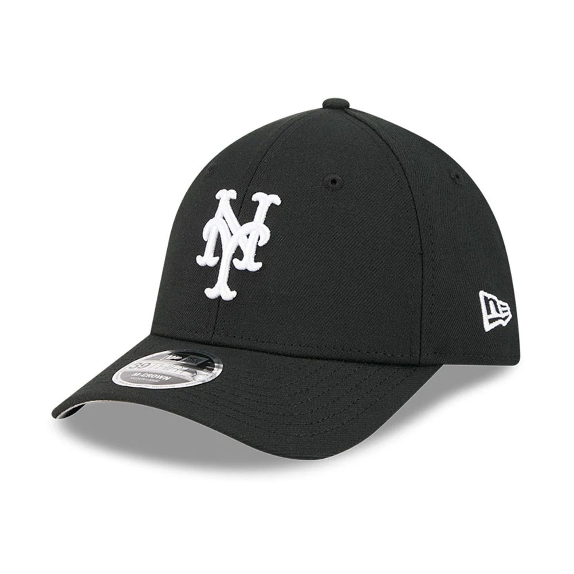New York Mets MLB Black 39THIRTY M-Crown Stretch Fit Cap-kentox