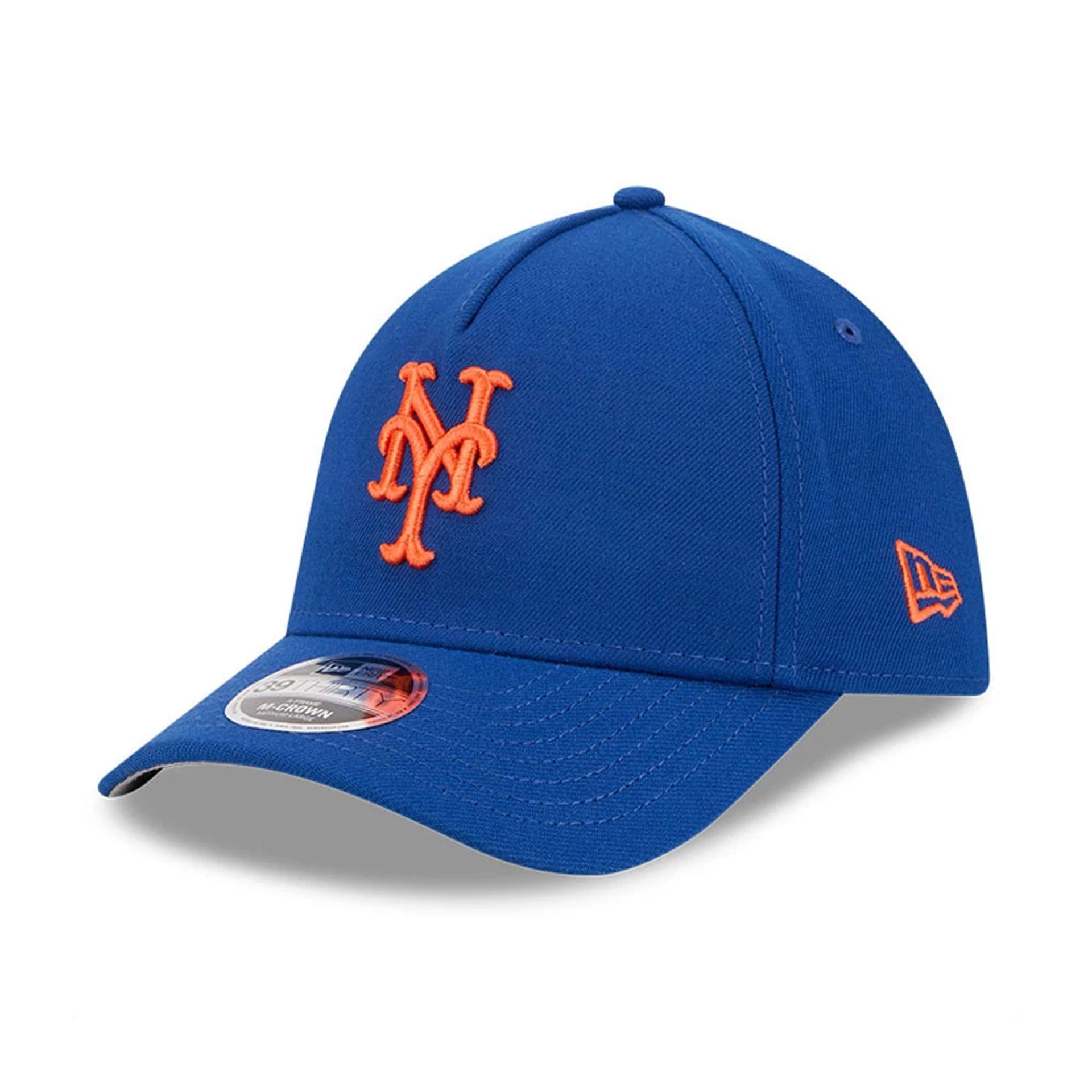 New York Mets MLB Blue 39THIRTY M-Crown A-Frame Stretch Fit Cap-kentox