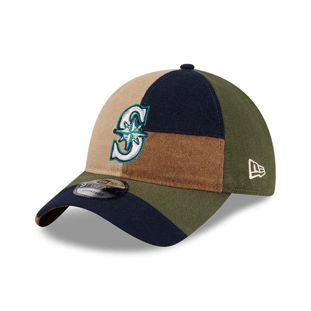 Seattle Mariners MLB Patchwork Open Brown 9TWENTY Adjustable Cap-kentox