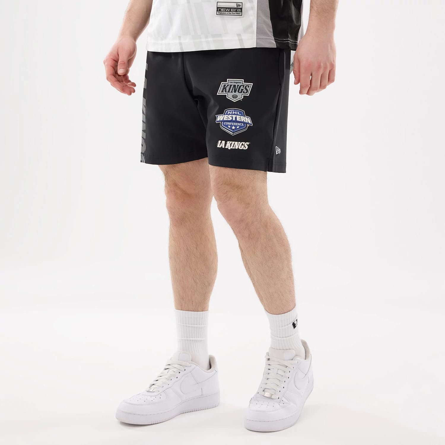 LA Kings NHL Match Black Oversized Shorts-kentox