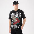 New York Yankees MLB Script Graphic Black T-Shirt-kentox