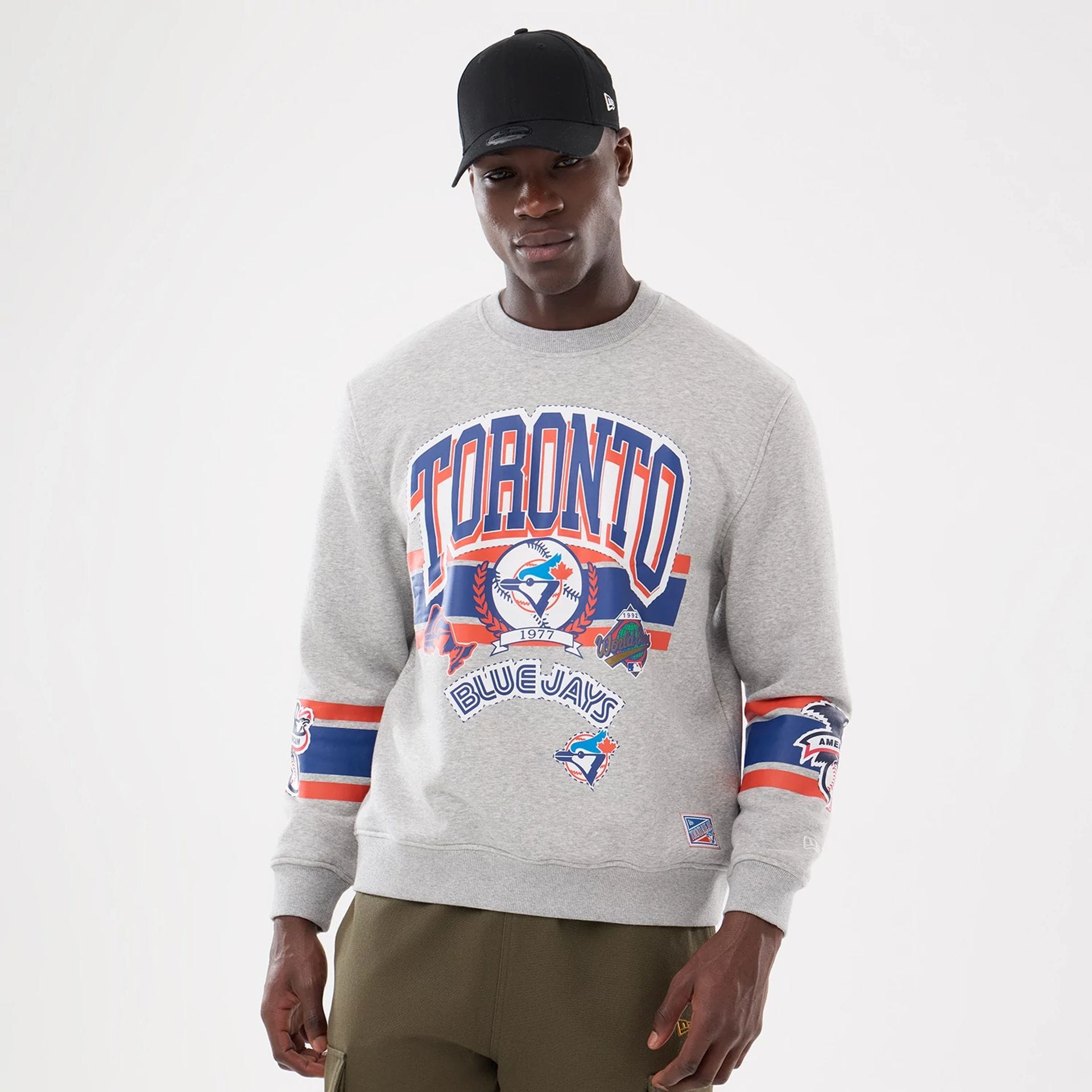 Toronto Blue Jays MLB Sport Classic Grey Crew Neck Sweater-kentox