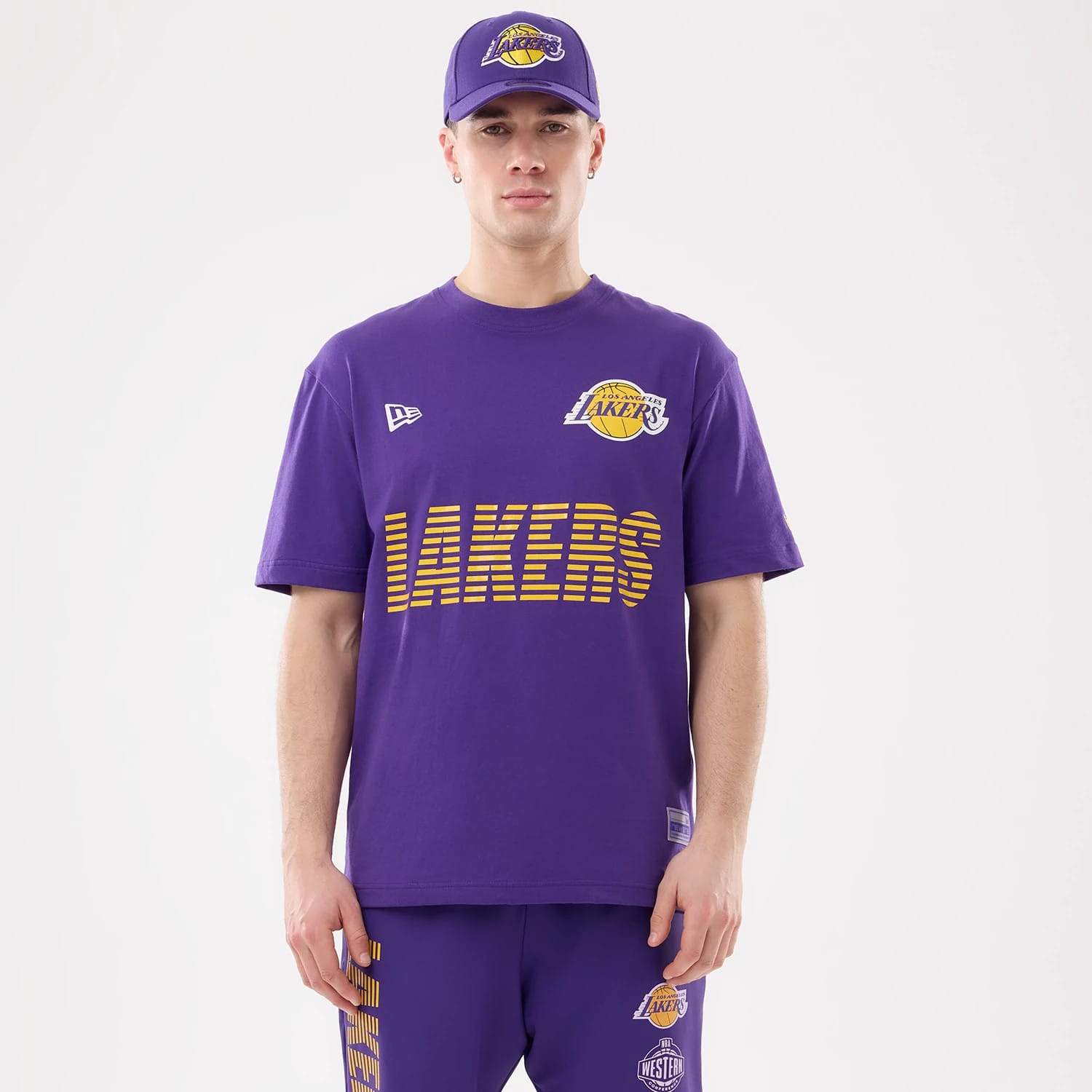 LA Lakers NBA Match Purple T-Shirt-kentox