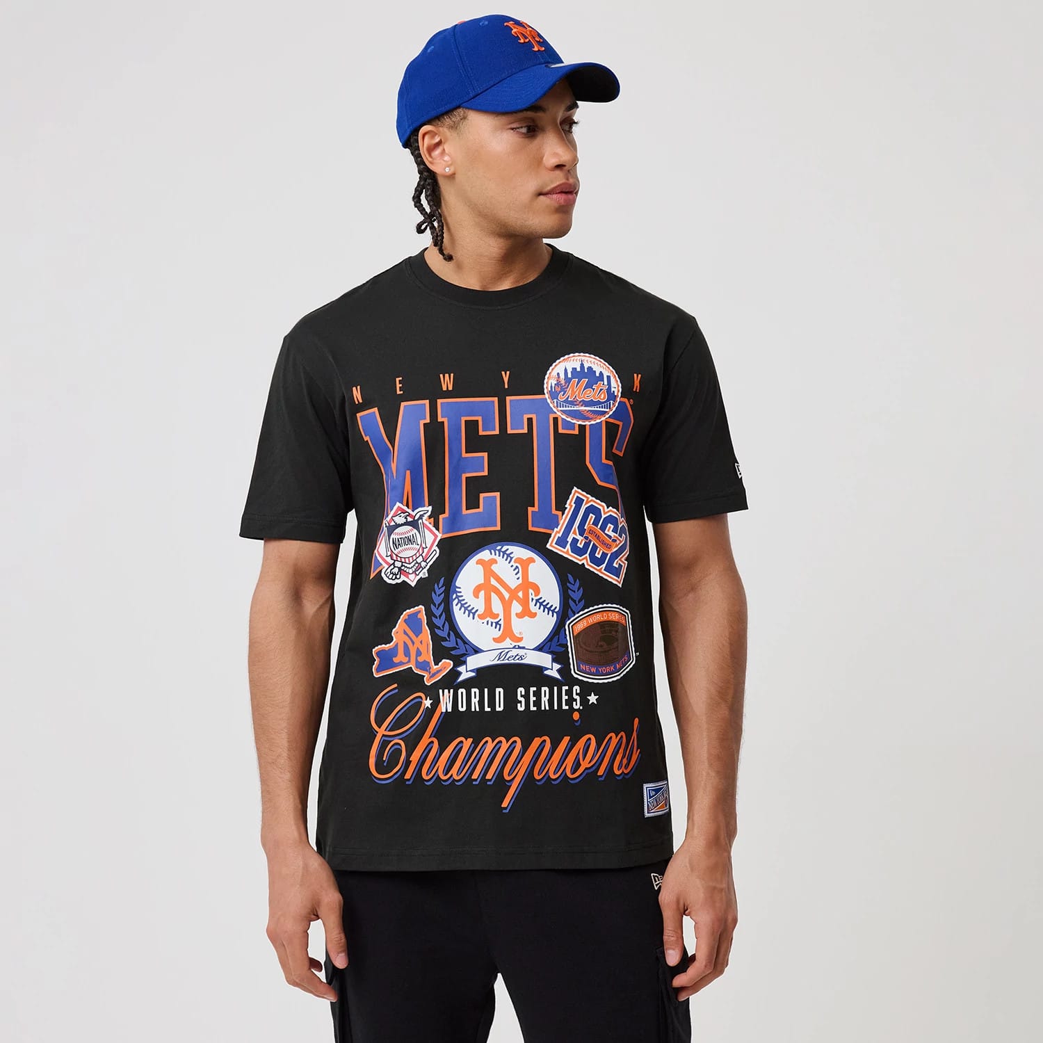 New York Mets MLB Sport Classic Black T-Shirt-kentox