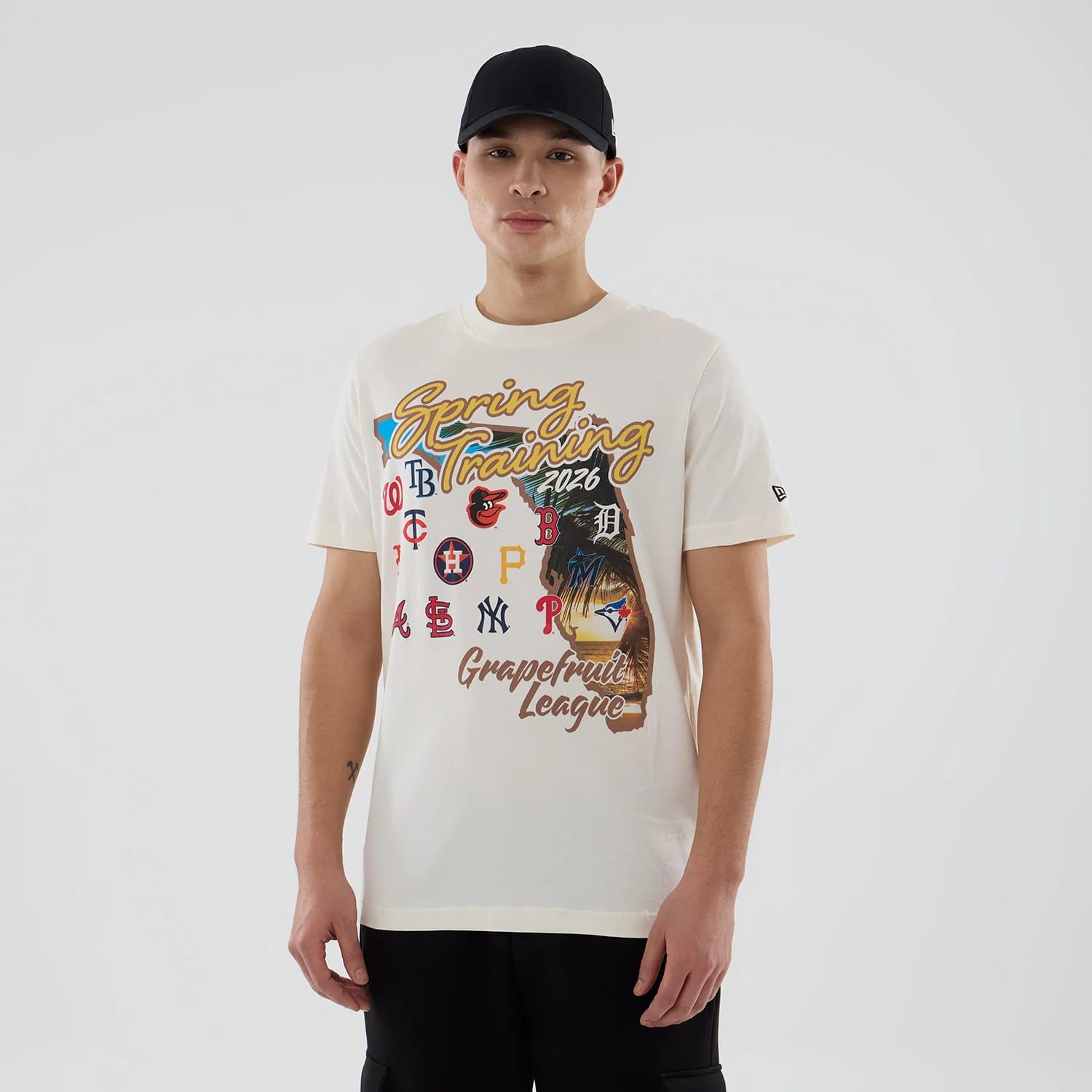 Grapefruit League Logo MLB Spring Training 2026 Cream T-Shirt-kentox