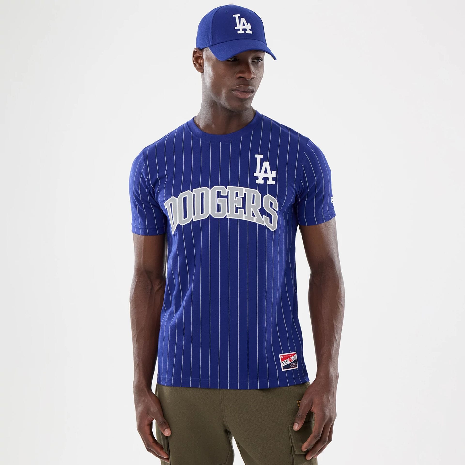LA Dodgers MLB Pinstripe Dark Blue T-Shirt-kentox
