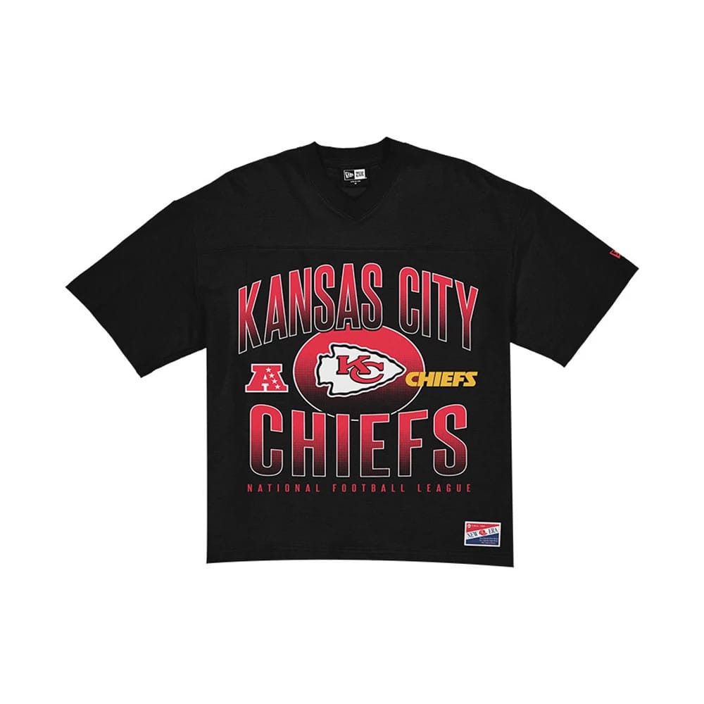 Kansas City Chiefs NFL Black Boxy T-Shirt-kentox