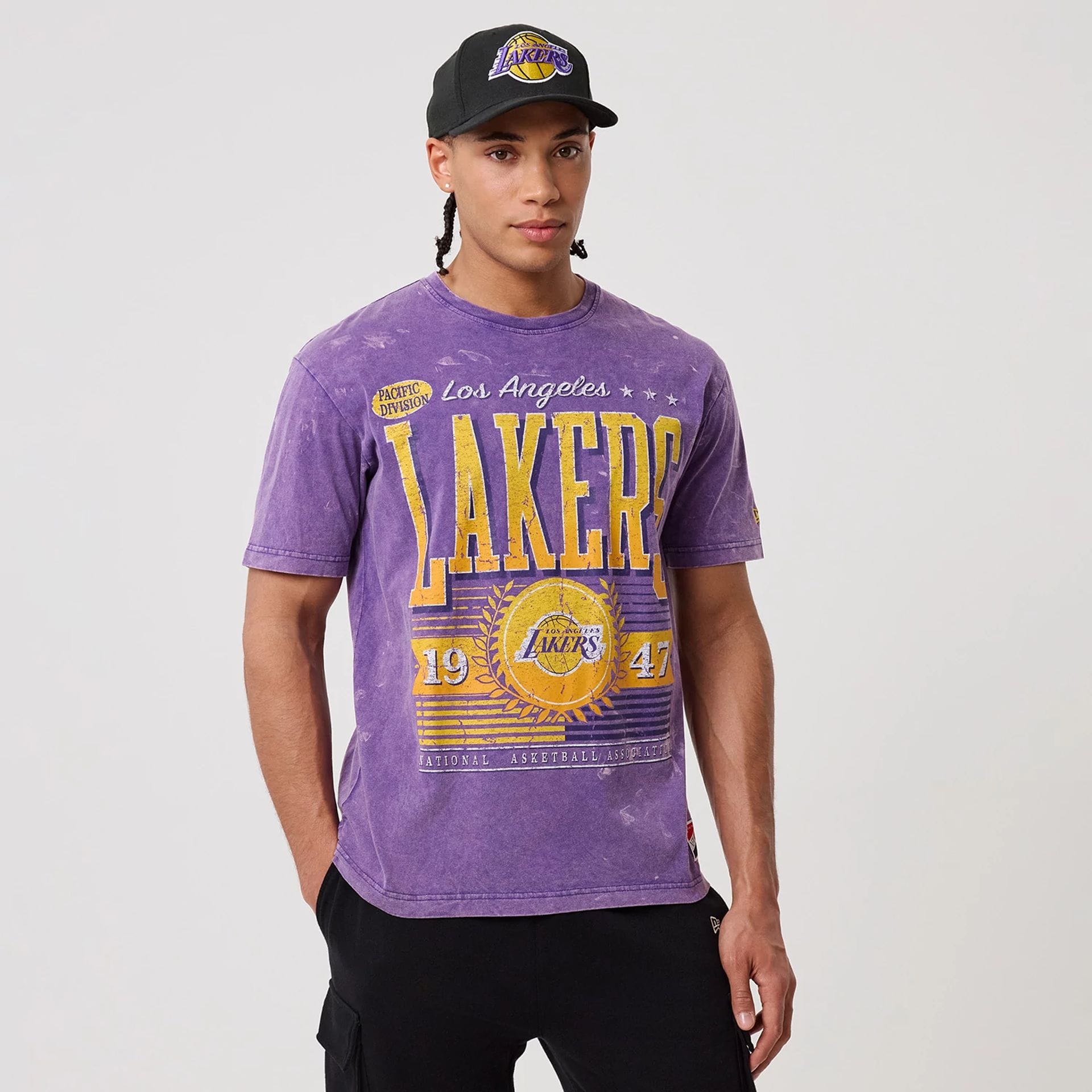 LA Lakers NBA Purple T-Shirt-kentox