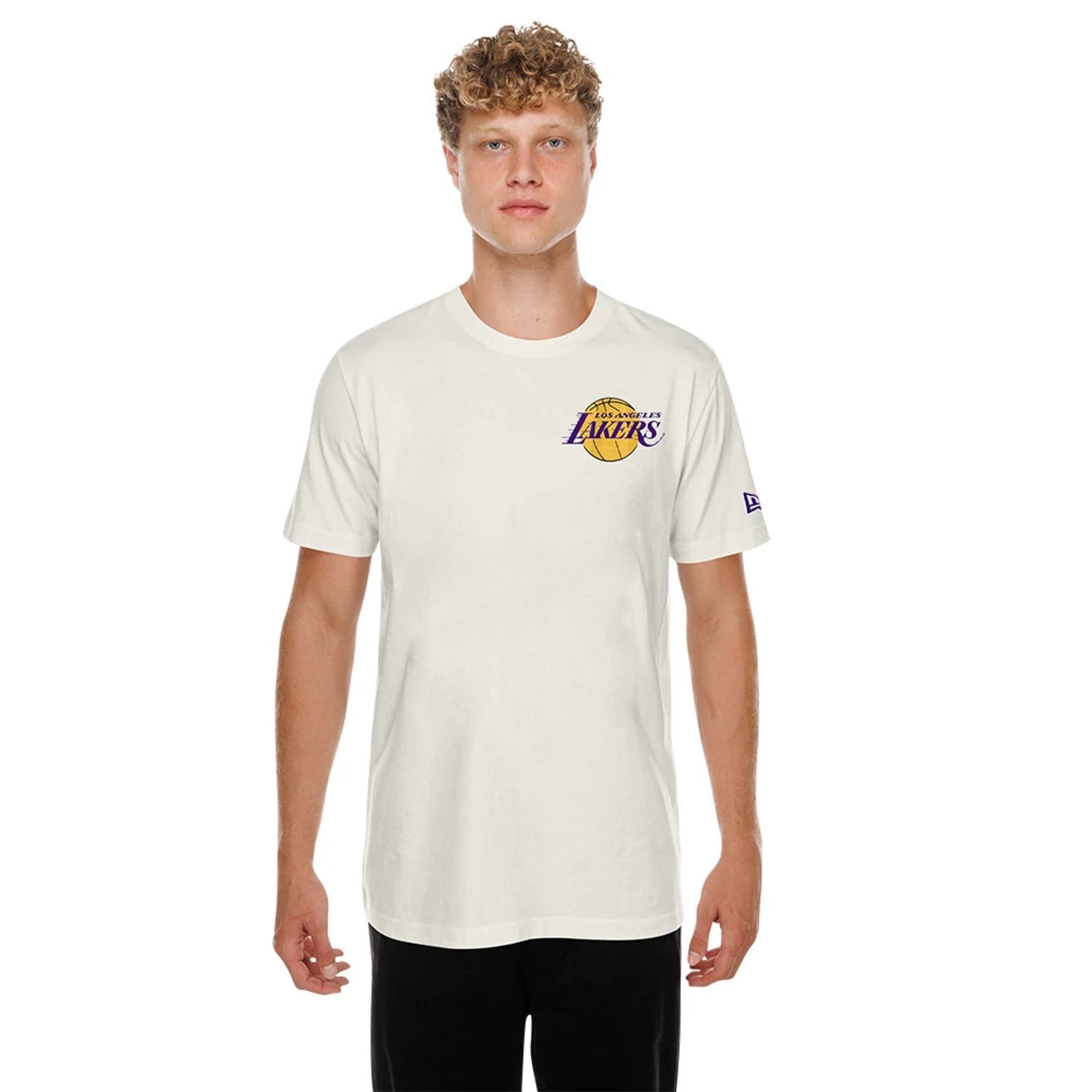 LA Lakers NBA Hotdog Cream T-Shirt-kentox