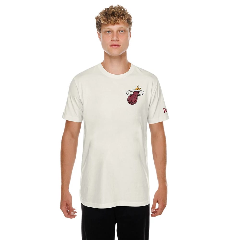 Miami Heat NBA Hotdog Cream T-Shirt-kentox